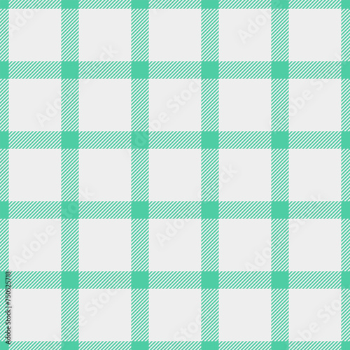 Teenager pattern textile texture, customized vector seamless check. Cute background tartan plaid fabric in teal and white colors.