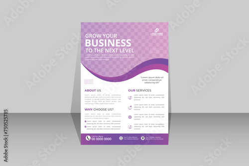 modern flyer Brochure Template vector design, Annual business, Poster, Corporate Presentation, Portfolio, Flyer, layout modern with gradient red color size A4. white background. space for photo