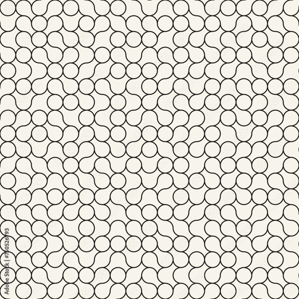 Naklejka premium Vector seamless pattern. Repeating geometric elements. Stylish monochrome background design.