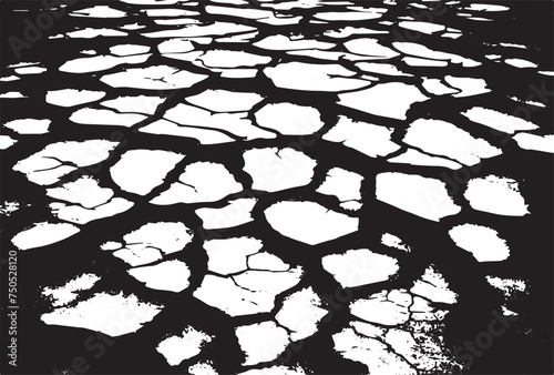 Cracked earth grungy background texture
