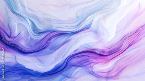 colorful curved background, blue purple white wave, On white background. For textures and banners
