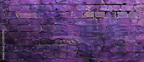 A wall of bricks bathed in plum perfection, the paint's decay adds character to the urban landscape's story. © burntime555