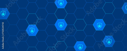 Cyber security and information or network protection. Future cyber technology web services for business and internet project