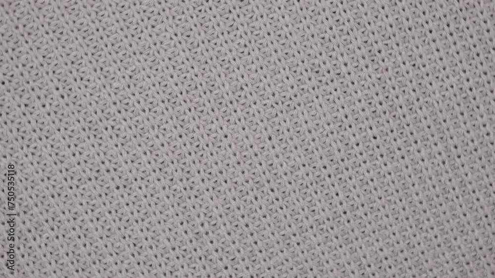Soft Knitted Woolen Detailed Texture. Natural Fabric Closeup Knit Pattern. Gray Knitwear, Warm Cashmere Surface. Rotation, Macro. Cozy Textile Background. Clothes Production. Melange Yarn. 4K Shot
Soft Knitted Woolen Detailed Texture. Natural Fabric Closeup Knit Pattern. Gray Knitwear, Warm Cashmere Surface. Rotation, Macro. Cozy Textile Background. Clothes Production. Melange Yarn. 4K Shot