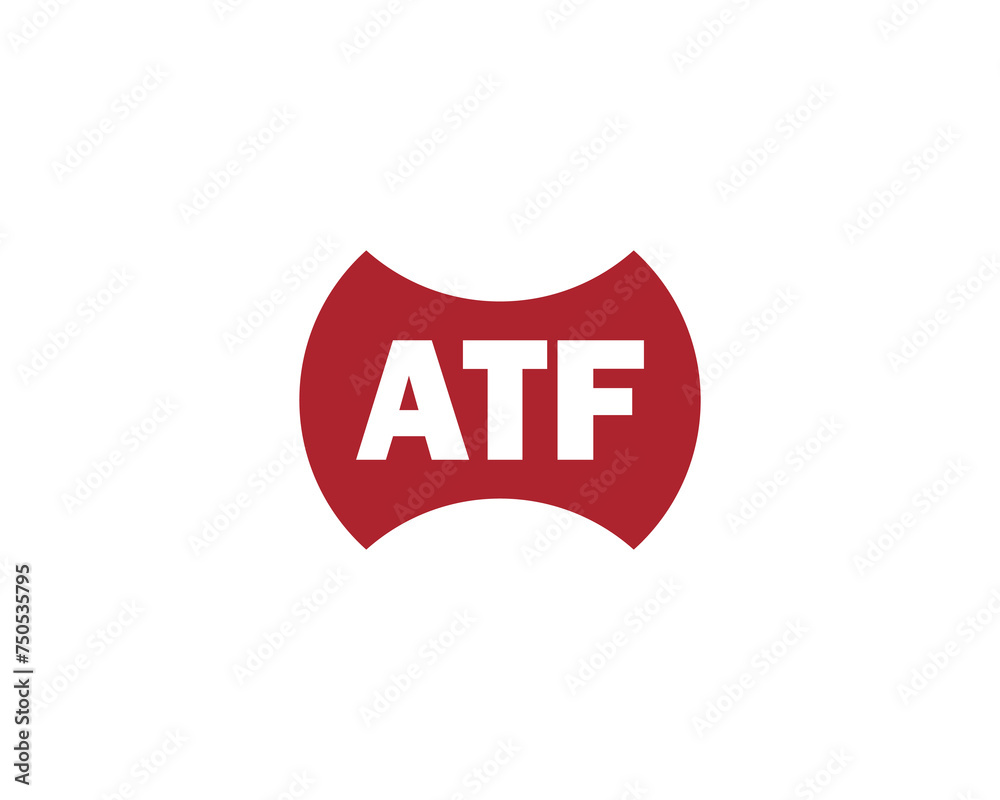 ATF logo design vector template - obrazy, fototapety, plakaty 