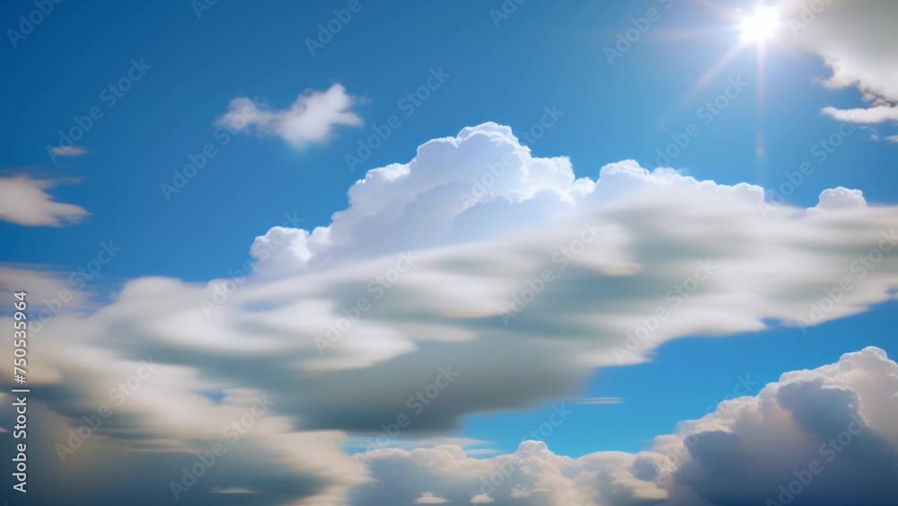 Time lapses into a dreamscape, revealing the celestial ballet of clouds against a backdrop of pure azure. Timelapse. 4K.
Time lapses into a dreamscape, revealing the celestial ballet of clouds against a backdrop of pure azure. Timelapse. 4K.