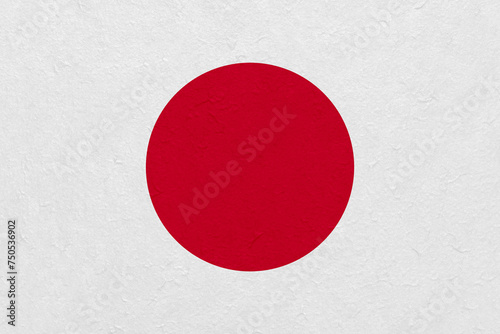 Japanese Washi Paper Texture Background with Japanese Flag