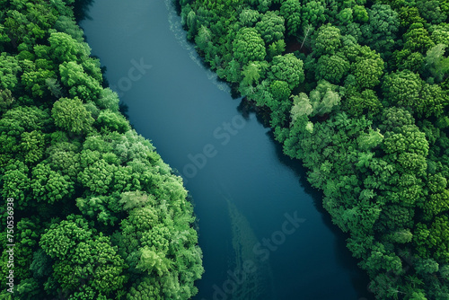 a river in the middle of a tropical forest
