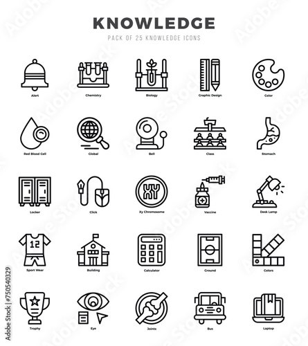 icons set. Knowledge for web. app. vector illustration.