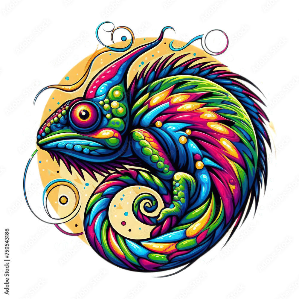 chameleon art funny animal illustration chameleon art funny animal illustration