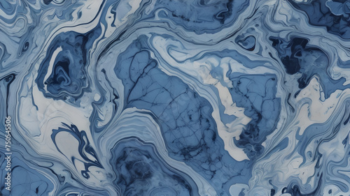 Blue marble texture with natural pattern for background or design artwork.