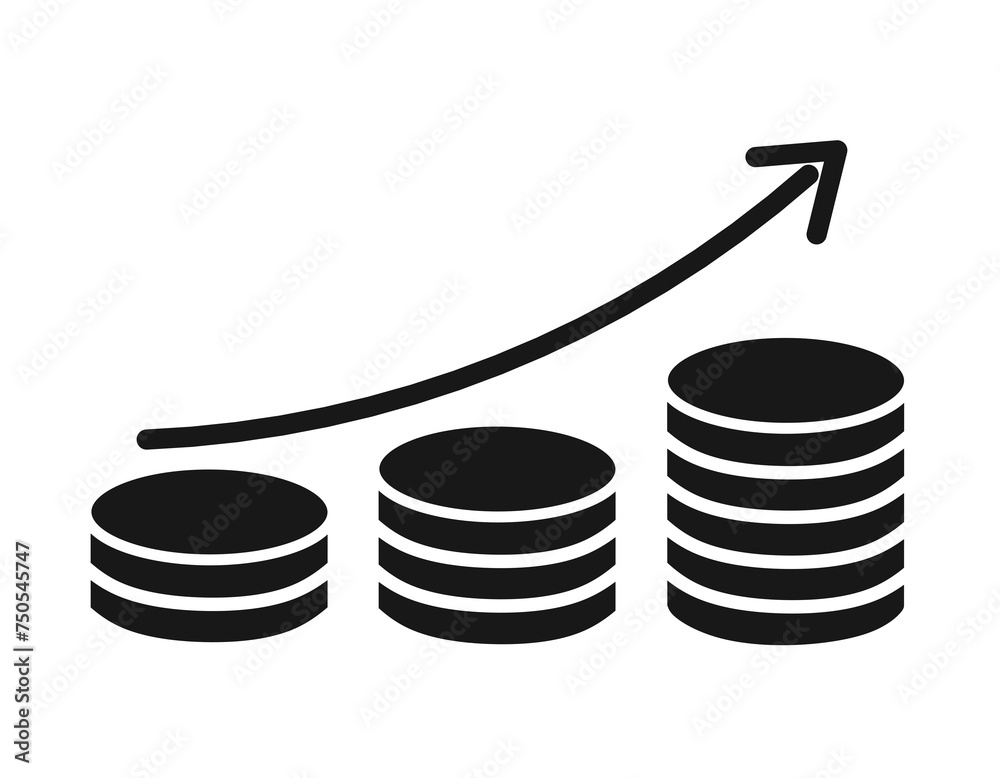 financial graph vector on white background financial graph vector on white background