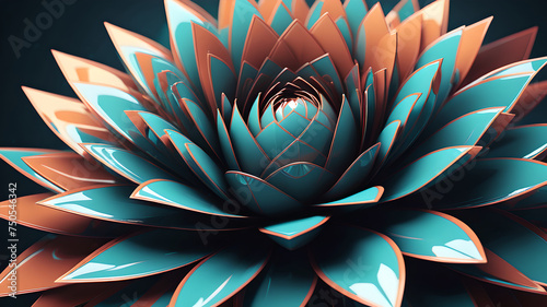 Wallpaper Mural Abstract geometry stylish glossy flowig line futuristic pattern design background Torontodigital.ca
