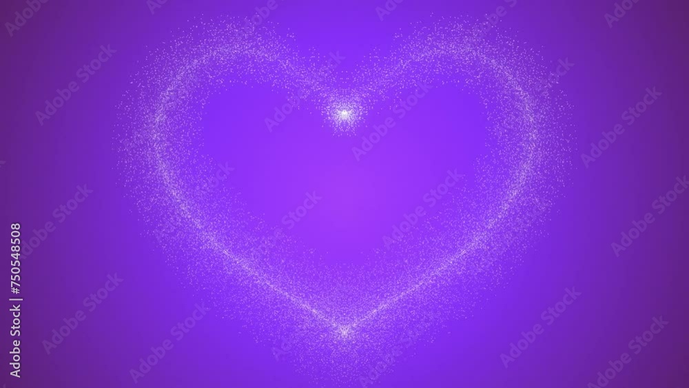 Love heart sparkle glowing firework animation shape symbol shooting and disappearing on gradient colour background purple white Love heart sparkle glowing firework animation shape symbol shooting and disappearing on gradient colour background purple white