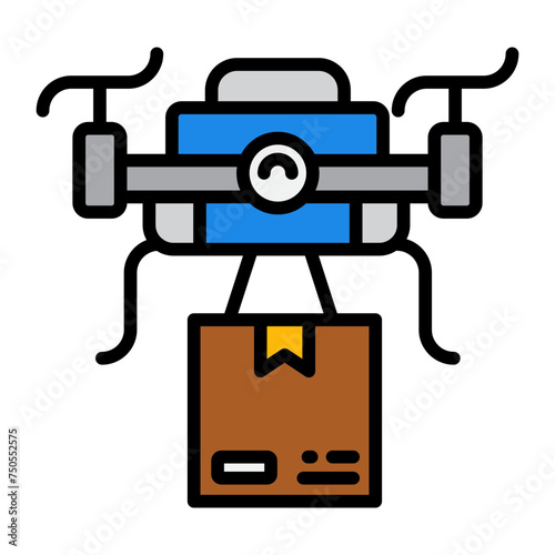 Drone delivery Sticker