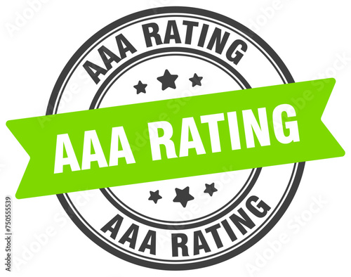 aaa rating stamp. aaa rating label on transparent background. round sign