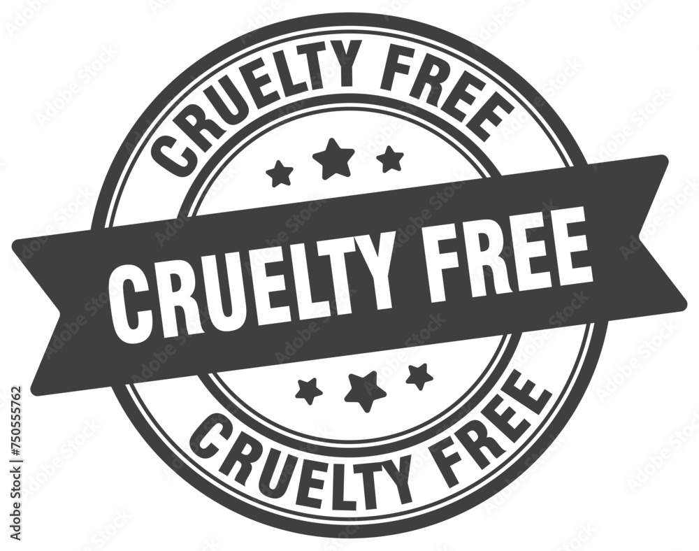 cruelty free stamp. cruelty free label on transparent background. round sign