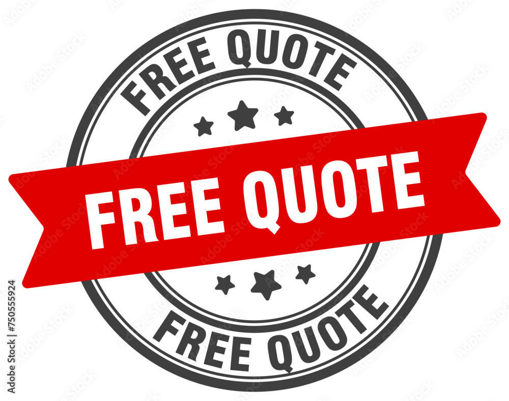 free quote stamp. free quote label on transparent background. round sign free quote stamp. free quote label on transparent background. round sign