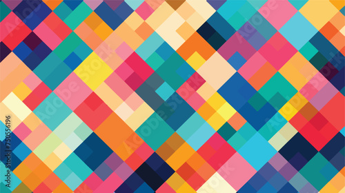 Colorful vector of multicolored square pattern.