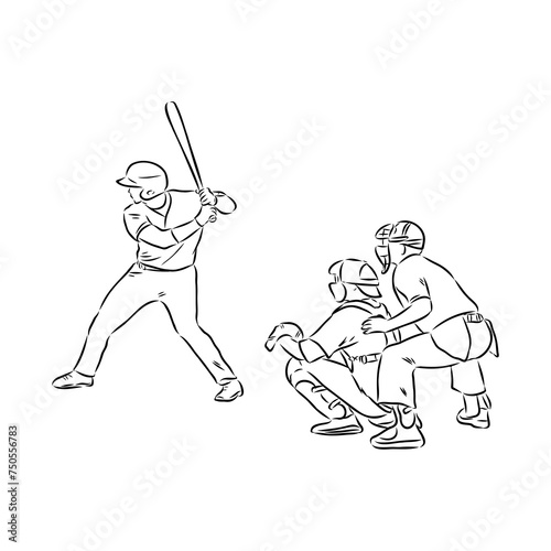 Doodle style baseball and glove in vector format