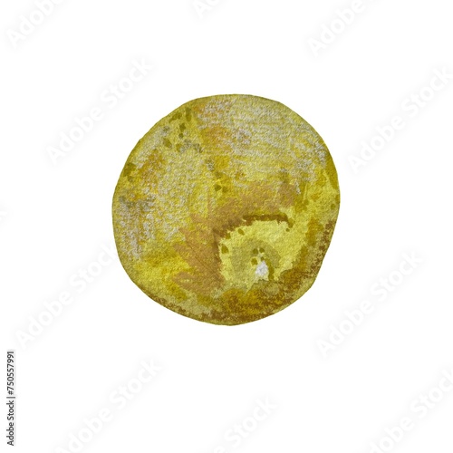 Lemon yellow back view a watercolor illustration