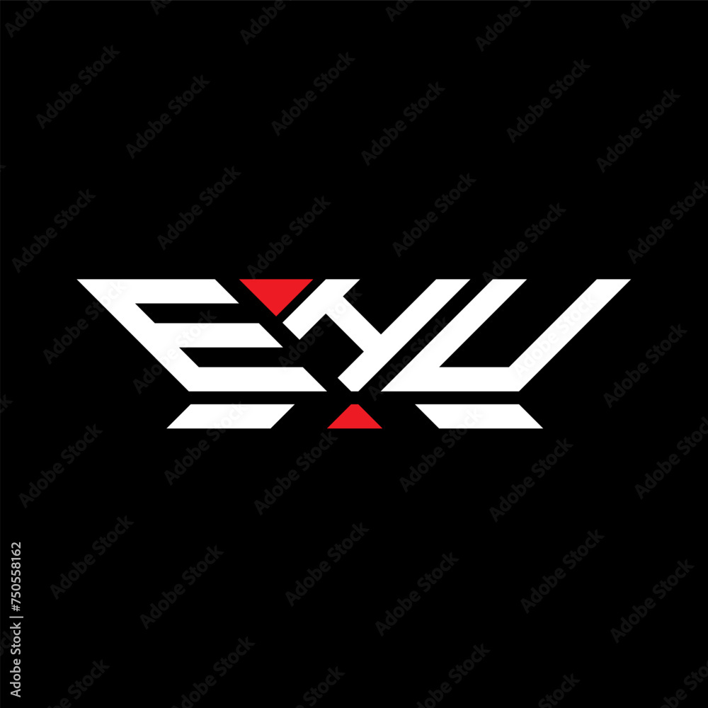EHU letter logo vector design, EHU simple and modern logo. EHU luxurious alphabet design  