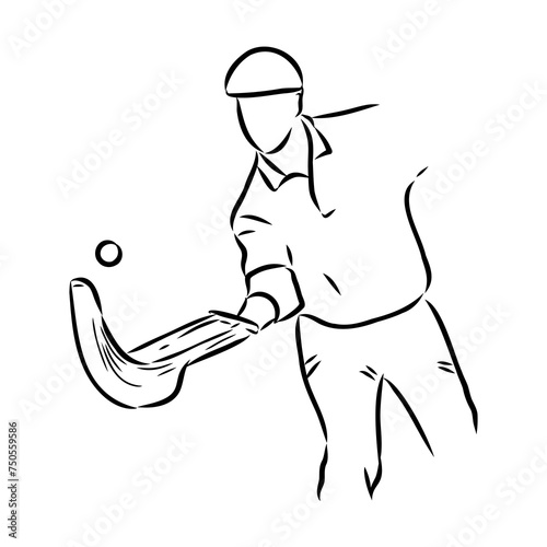 basque pelota vector line icon. playing basque pelota. sport pictogram illustration.