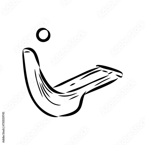 basque pelota vector line icon. playing basque pelota. sport pictogram illustration.