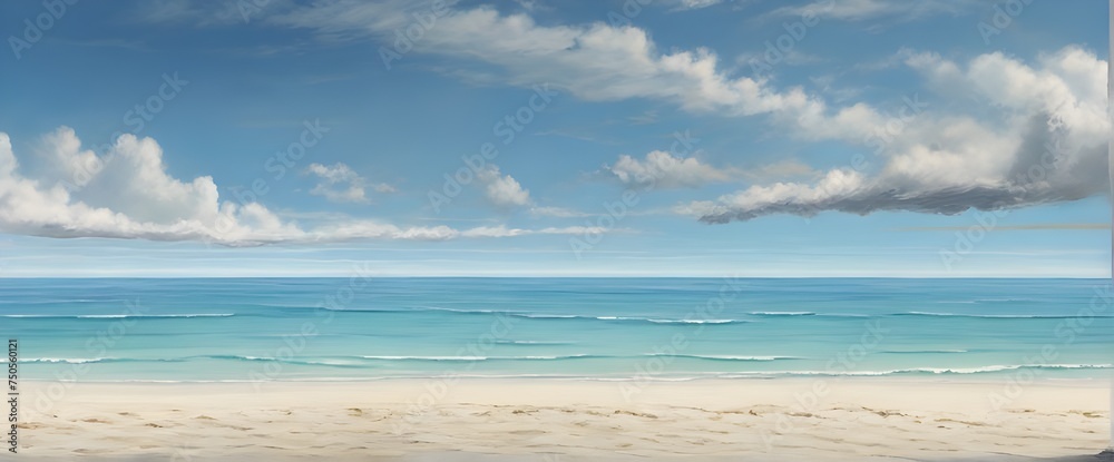 Obraz premium Beautiful beach. Landscape. Travel. Wallpaper. 