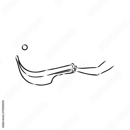 basque pelota vector line icon. playing basque pelota. sport pictogram illustration.