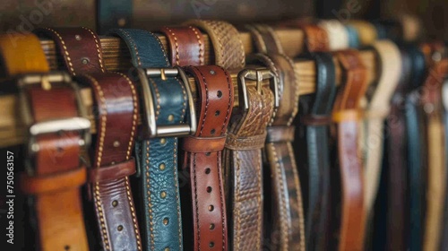 Wallpaper Mural Color leather belts in store Torontodigital.ca