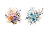 watercolor floral Vector design