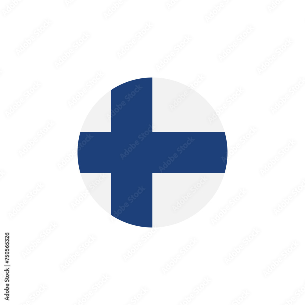 Obraz premium Finland flag icon vector