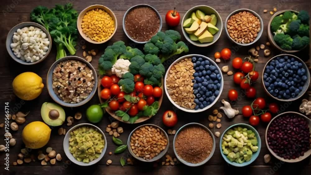 Various vegetables and cereals on the table Various vegetables and cereals on the table
