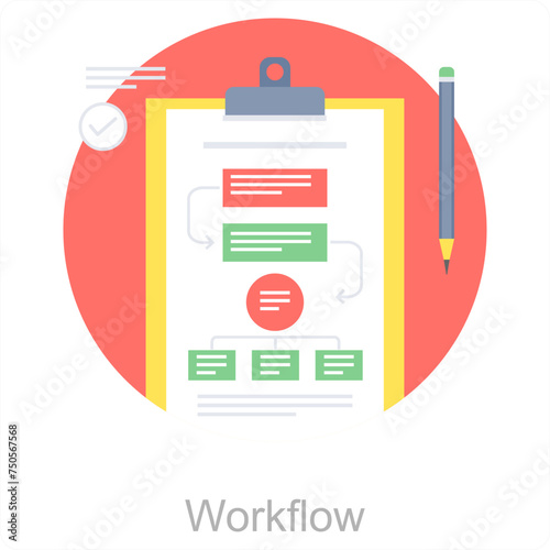 Work Flow and hierarchy icon concept
