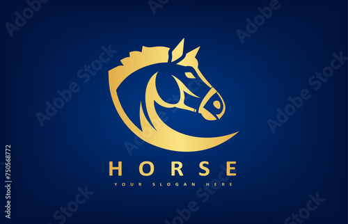 Horse logo vector. Animal vector design.