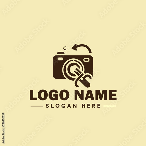 photography logo icon studio photographer photo Company brand logotype modern logo template editable vector