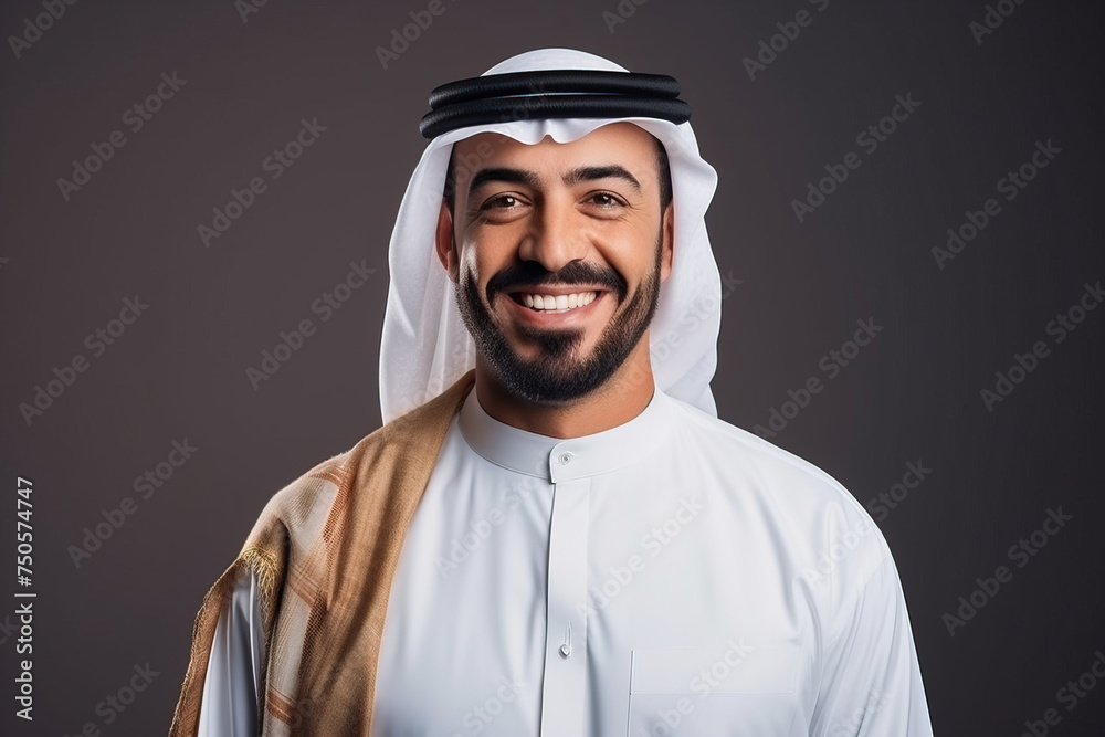 A man with facial hair in a keffiyeh, smiling with a beard and happy expression A man with facial hair in a keffiyeh, smiling with a beard and happy expression