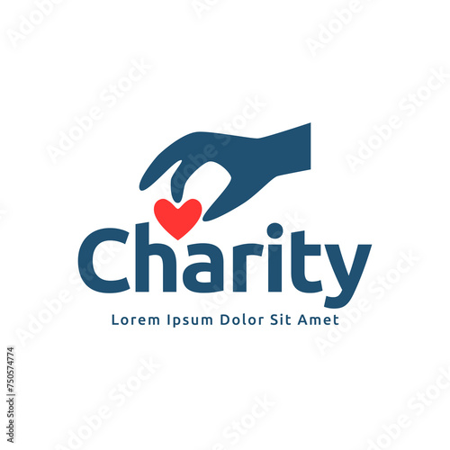 Charity vector logo template suitable for health or business charity.