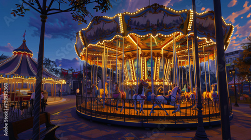The carousel is the most popular attraction.