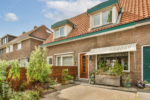 Wallpaper Mural Charming suburban house with lush greenery Torontodigital.ca