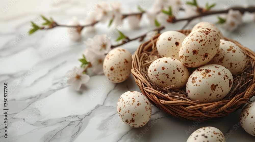 Easter background. Beautiful composition of colorful eggs and spring flowers on a delicate background. Spring holidays concept with copy space. Easter background. Beautiful composition of colorful eggs and spring flowers on a delicate background. Spring holidays concept with copy space.
