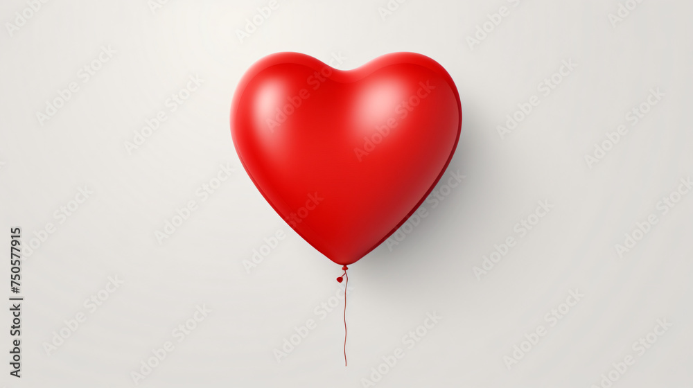 3d heart red balloon passion enamored romantic 3d
