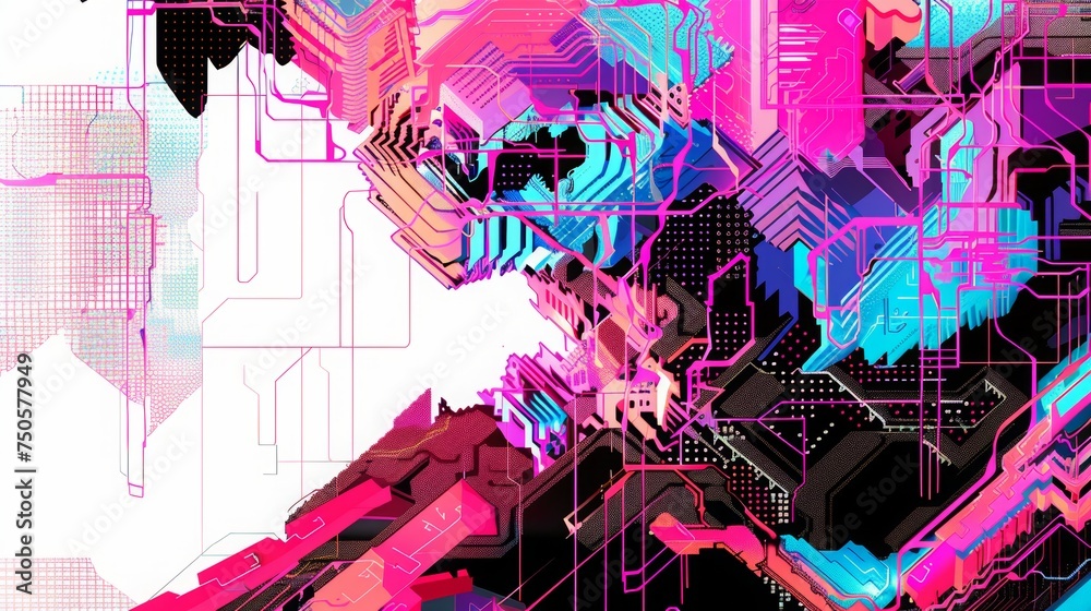 Obraz premium Abstract, Monochrome printing raster, abstract vector halftone background