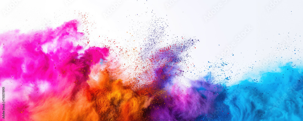 Colorful Paint Splatter in Water - Artistic and Creative