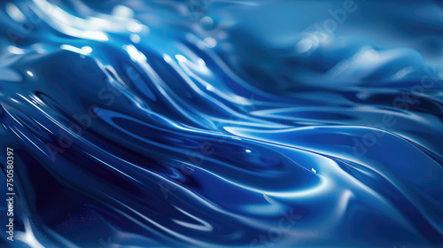 Abstract creative background. Abstract shapes, liquid flowing, swirling, ideal for the phone screensaver in light and dark blue. 3d effect