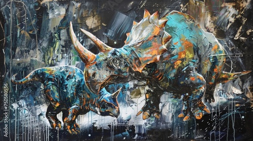 Fototapeta Naklejka Na Ścianę i Meble -  abstract dinosaurs