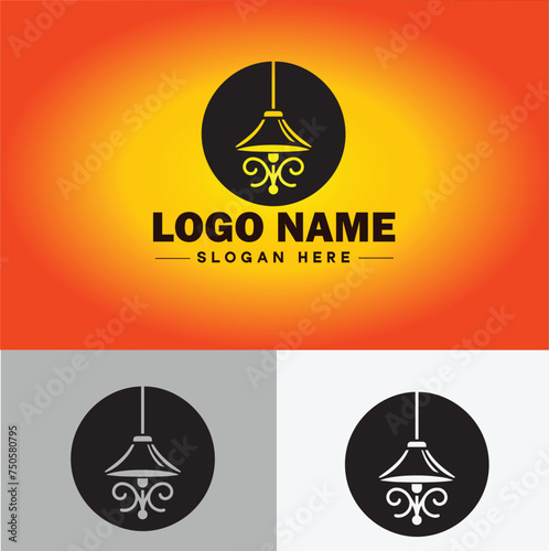 Lamp Logo bulb Light icon Company brand business logo template editable vector