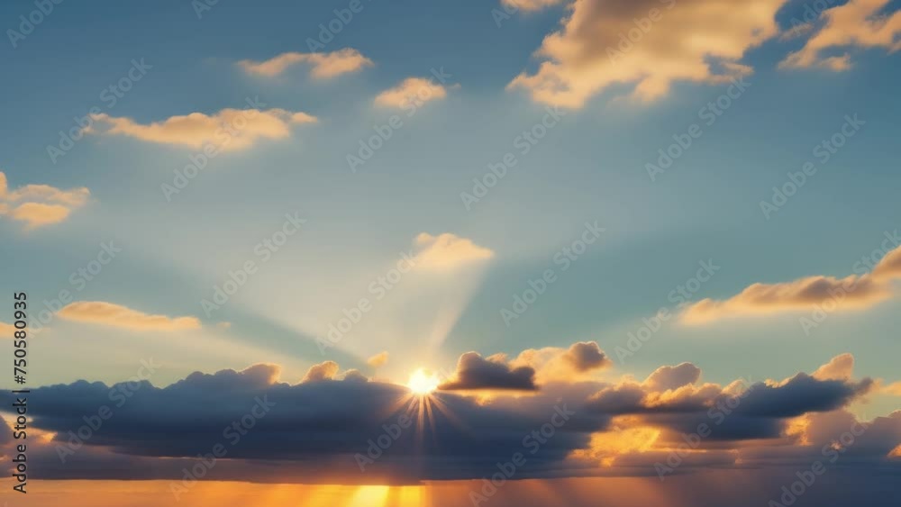 Captivating time lapse unveils nature's masterpiece as the sunrise transforms the sky with wispy clouds.
Captivating time lapse unveils nature's masterpiece as the sunrise transforms the sky with wispy clouds.