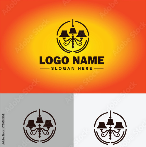Lamp Logo bulb Light icon Company brand business logo template editable vector